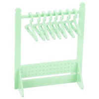 1 Set Ohrringhalter 8 KleiderbüGel,Acryl-Ohrring-Organizer 48 LöCher,GrüN