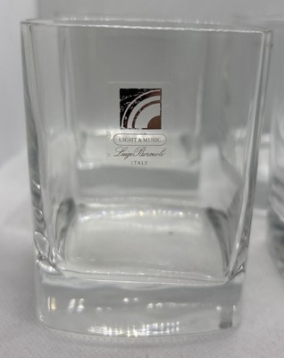 A Set of 4 New Luigi Bormioli Light & Music Whiskey Glasses, 9oz Made in Italy 