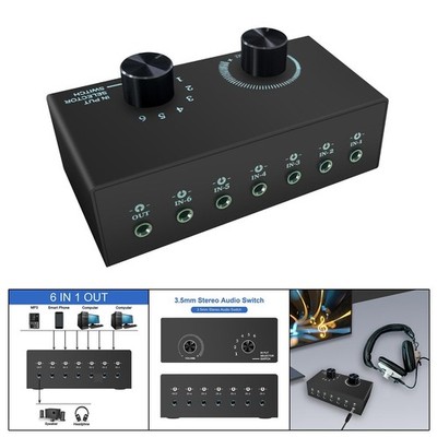 Audio Switch 3,5 mm Audio Switcher Audio Switcher Box Compact für Kopfhörer