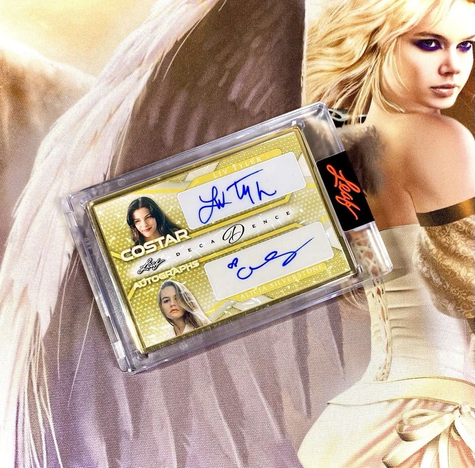 1/1 ALICIA SILVERSTONE LIV TYLER 2023 HOJA POP SIGLO DECADENCIA DOBLE AUTO ORO Foto 4 de 4