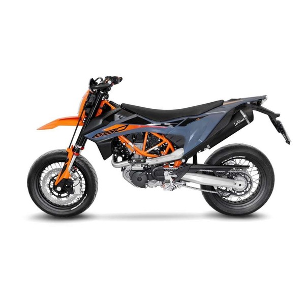 Auspuff Leovince Schwarz KTM 690 SMC R 2019 - 2024 690 Enduro R Katalysiert-image