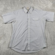 LL Bean Mens Short Sleeve Plaid Button Down Shirt Size 16 1/2