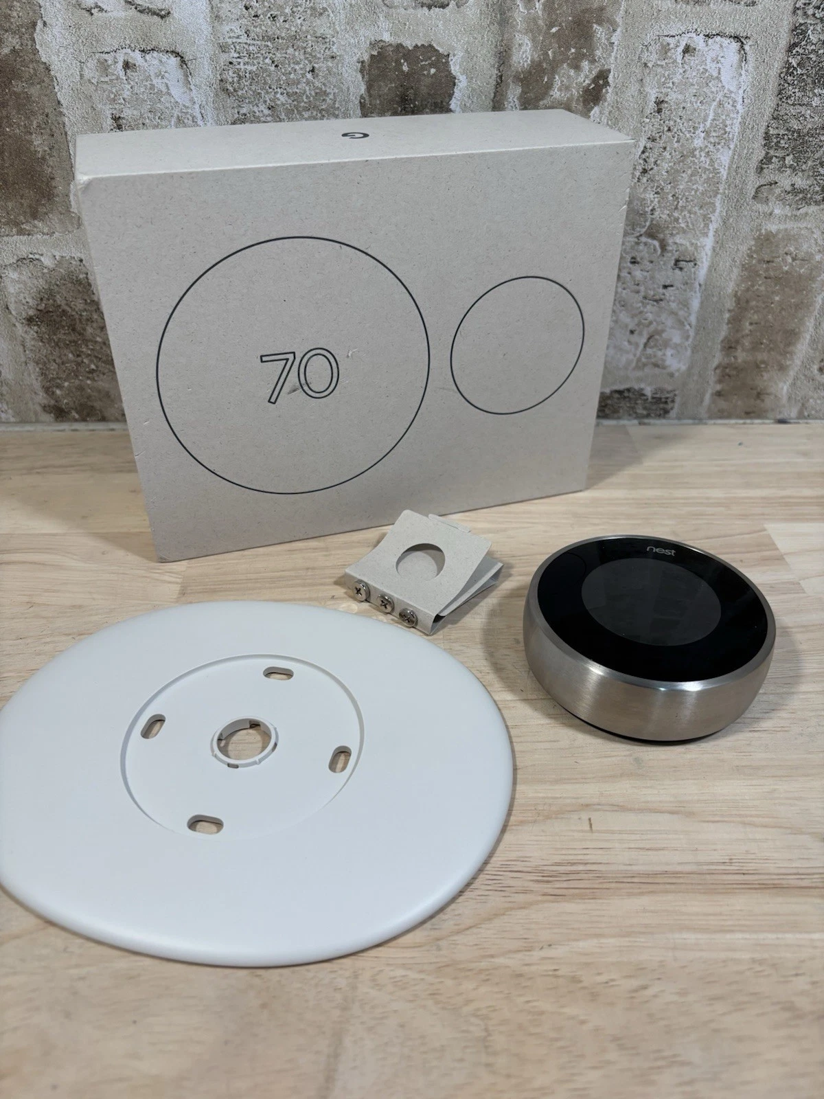 ⭐️Google Nest 2nd Gen Learning Thermostat Stainless Steel⭐️w/ Base+Box⭐️