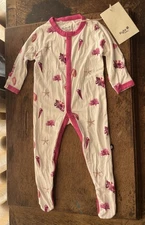 NWT Kyte Baby Bamboo Button Sleeper for Infant 3-6 Colorful Sea Shells