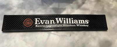 Evan Williams Bourbon Whiskey Rubber Bar Rail Spill Mat Barware 2015