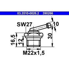 ATE 03.3510-0026.2 Adapter, Bremsleitung Norm...
