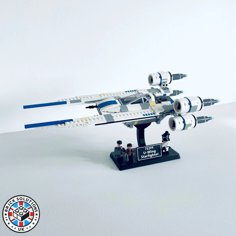 BRICK SOLUTIONS UK Adjustable Display Stand for LEGO Star Wars 75399 Rebel U-Wing Starfighter