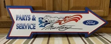 Ford Mustang Arrow Parts Service Garage Bar Pub Gas Oil Car Vintage Style Decor