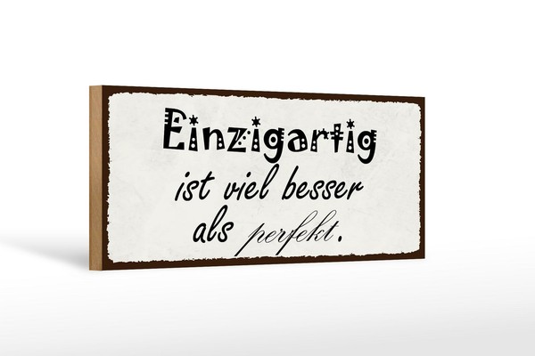 Holzschild Spruch 27X10Cm Einzigartig Besser Als Perfekt Deko Schild Wooden Sign-image