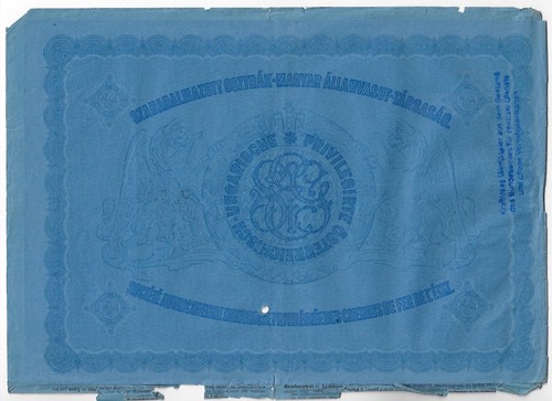 Austria 1885 State Railways Vienna 500 Francs Extra Deco Uncancelled Coupons - Picture 8 of 8