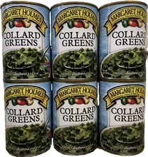 Lof of 6: 14oz Canned Collard Greens, Margaret Holmes Southern Style BB 2028+