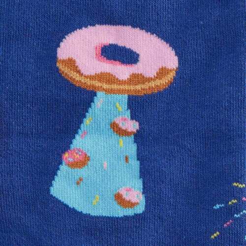 SOCK IT TO ME GLAZED GALAXY KNEE HIGH SOCKS ROLLER DERBY DISC GOLF DONUTS SPACE - Picture 2 of 2