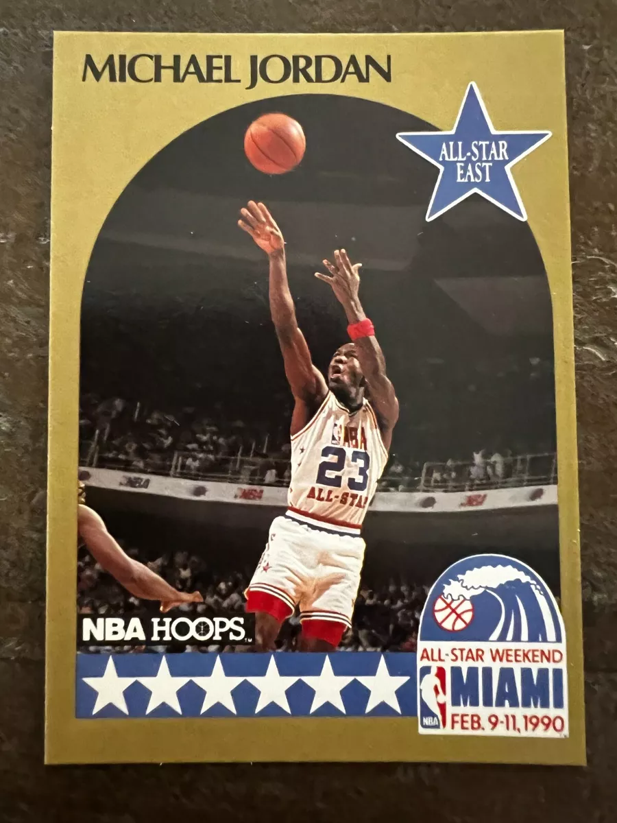 1990 NBA Hoops Basketball Card 5 Michael Jordan All Star East