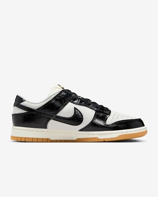 Nike WMNS Dunk Low LX Black Croc Phantom FJ2260-003 Women's Size
