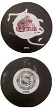 Marc Denis SMEARED SIG COLUMBUS BLUE JACKETS SIGNED PUCK NO COA