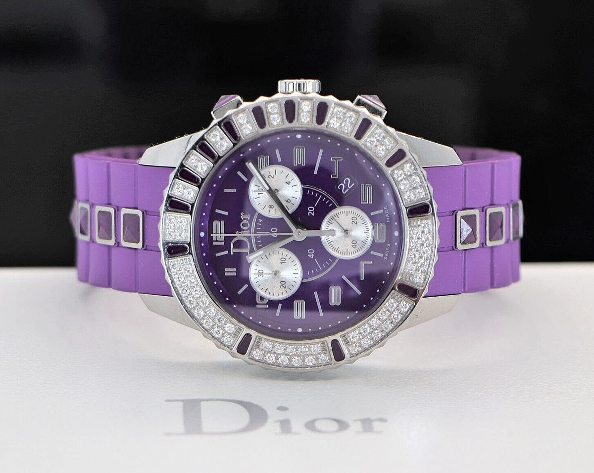 Purple dior watch sale