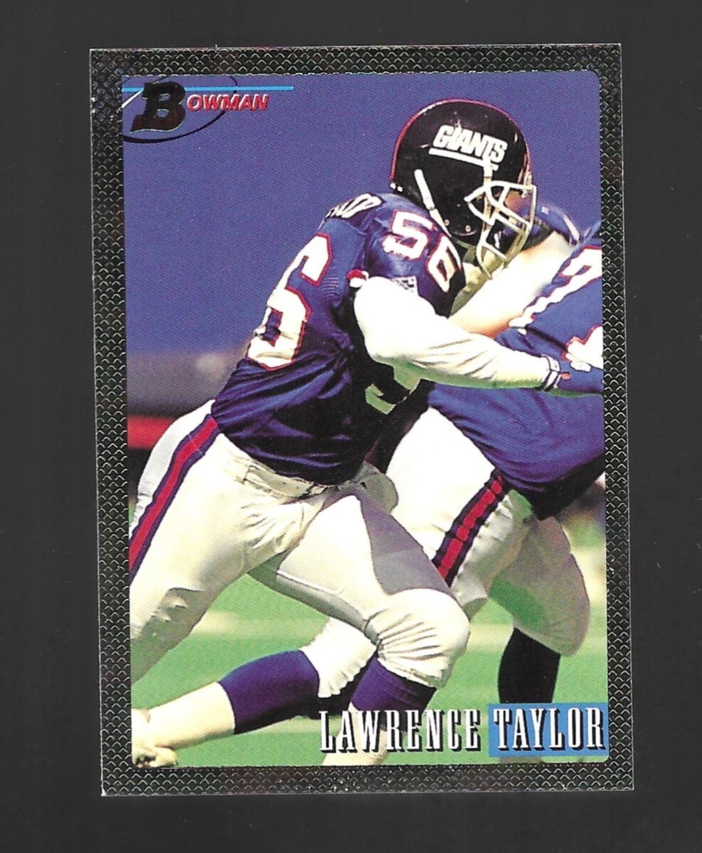 1993 Bowman Football LAWRENCE TAYLOR #80 New York Giants Foil HOF NM