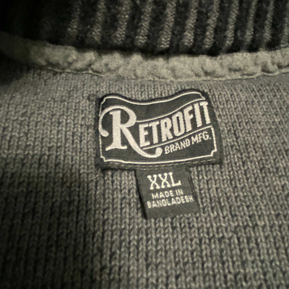 Retrofit Men's Gray Knit Zip Up and Toggle Cardigan Sweater, XXL eBay