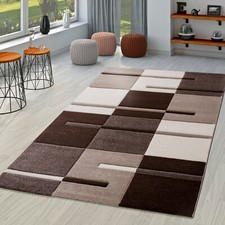 Wohnzimmer Teppich Moderner Kurzflor 3D Optik Geometrisches Wellen Design