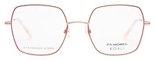 Morel Koali 20076K PR03 Orange Square Stainless Steel Eyeglasses Frame 52-19-140