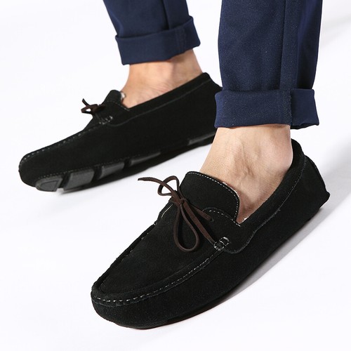 Mens Winter Slip on Loafers Casual Moccasins Shoes Driving Fur Inside Flats New - Picture 8 of 17