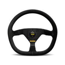 MOMO Racing Mod. 88 Black Suede / Brushed Black Anodized 320MM Steering Wheel