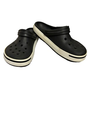 Crocs Crocband Clogs In BLACK & WHITE Size Men display picture 2