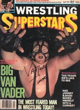 AM342  Vader ( Deceased ) signed  Vintage  Wrestling Magazine   w/COA