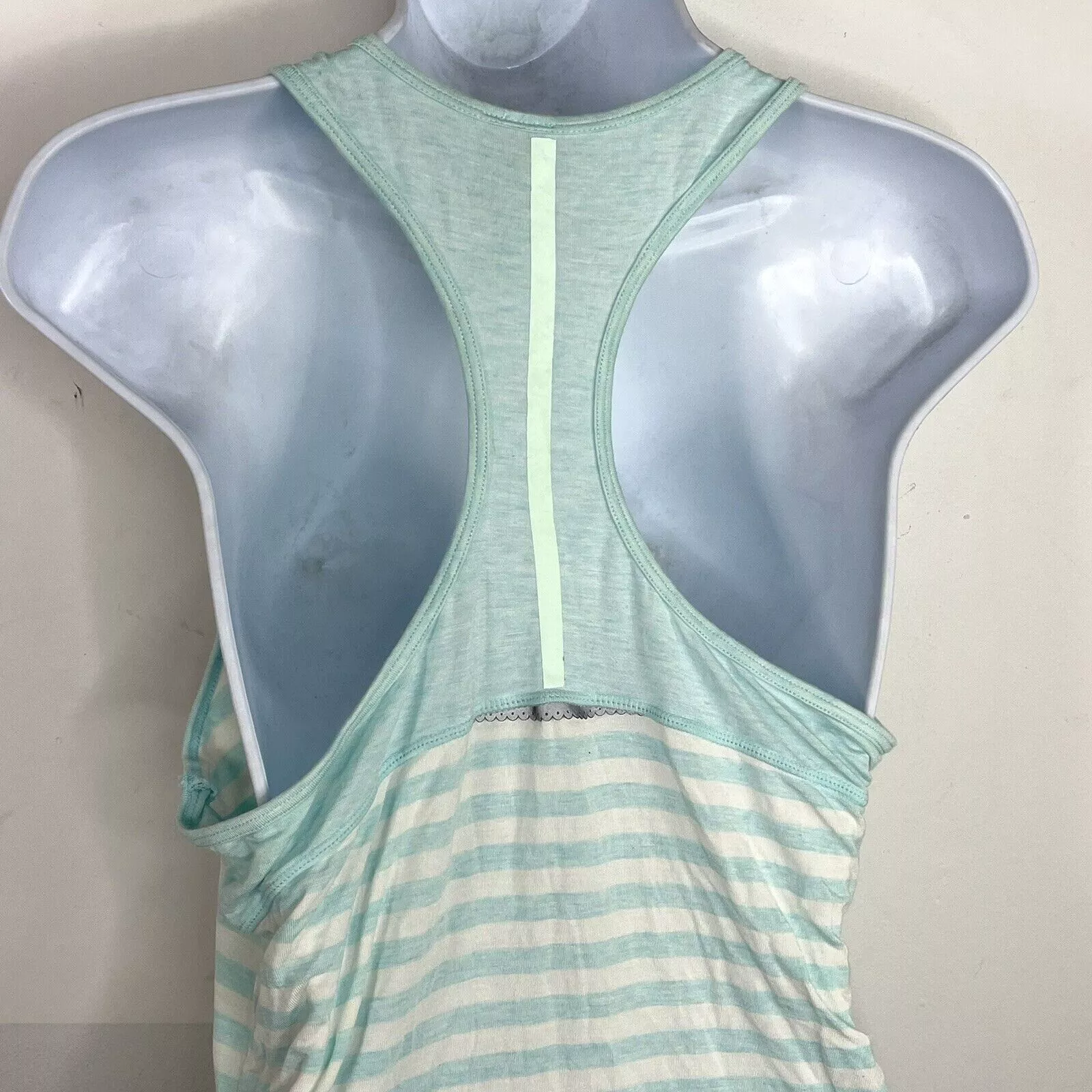 mpg racerback striped athletic activewear tank-top