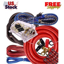 Complete 5000W 0 Gauge Amplifier Installation Wiring Kit Amp Pk2 0 Ga Blue