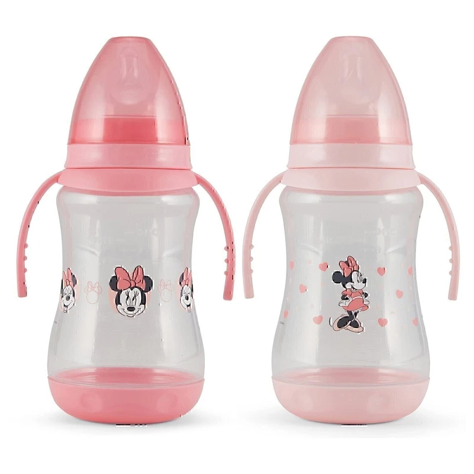 Pack de 2 biberones Disney de 7 onzas con estampados de personajes y cubiertas de colores... Foto 4 de 4