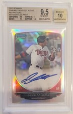 2013 Bowman Chrome Ref. Oswaldo Arcia Autograph RC 304/500 BGS 9.5 w/ 10 Auto