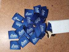 Box full of INDIAN Motorcycle Clothing TAGS - Several Hundred - NEW ! Crafts?