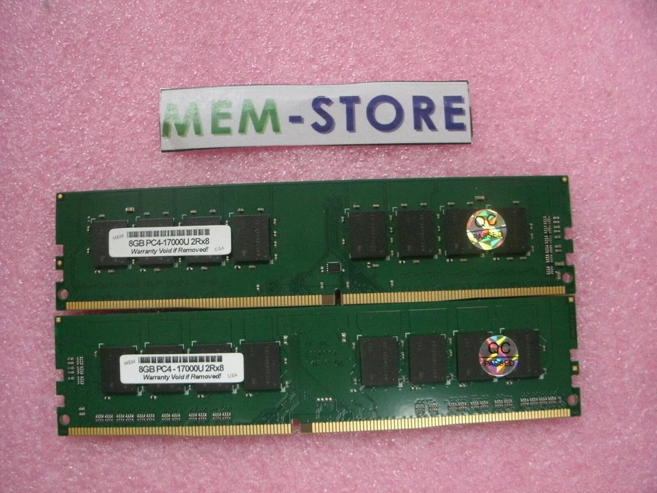 16GB 2x8G DDR4-2133 PC4-17000 UDIMM non-ECC Memory Dell OptiPlex 7040 Mini-Tower - Image 2 of 2