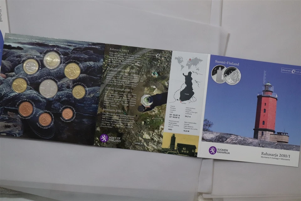 🧭 🇫🇮 FINLAND 2010 EURO MINT SET IN FOLDER B79 #306 CG44 - Image 4 of 4