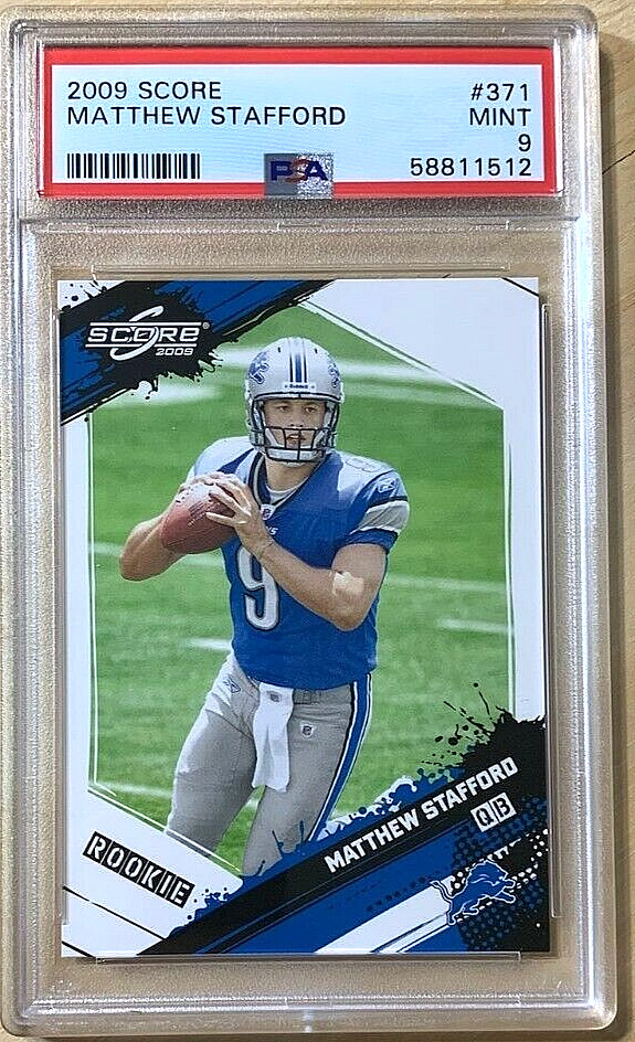 2009 Score Football #371 Matthew Stafford Rookie PSA 9