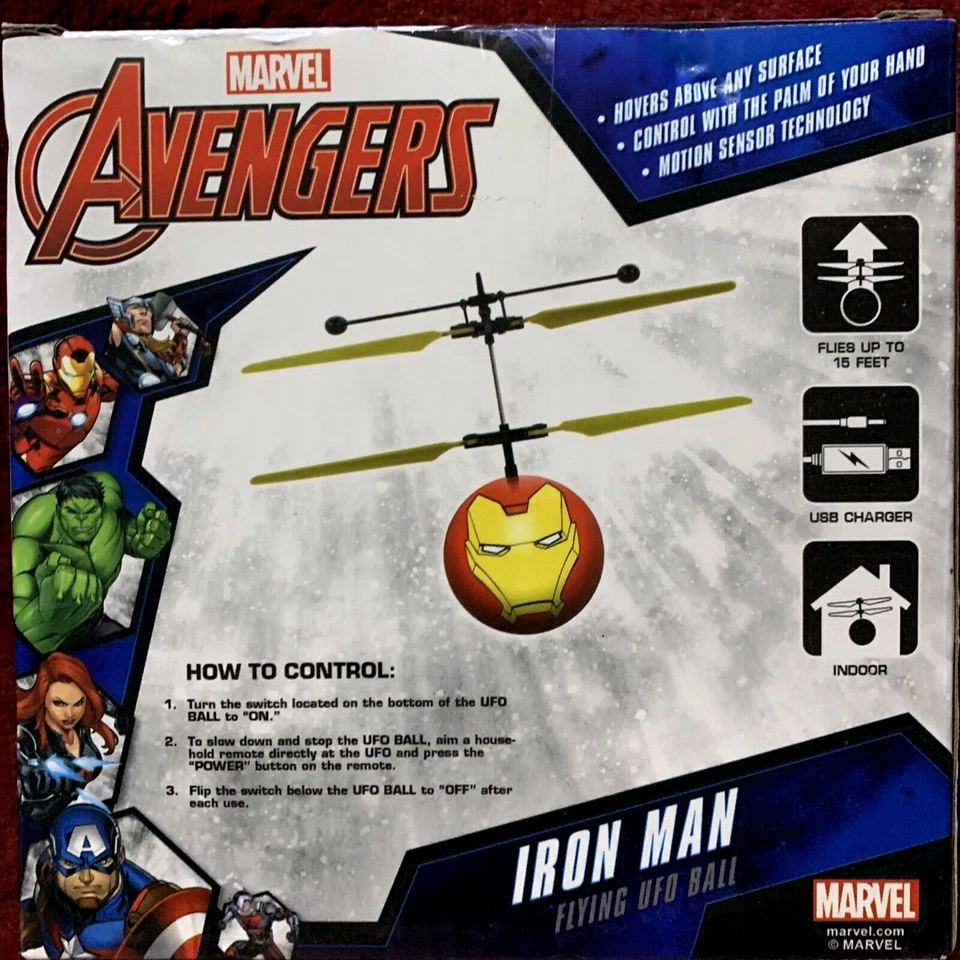 WorldTech 33196 Marvel Iron Man Flying UFO Ball - Image 2 of 4