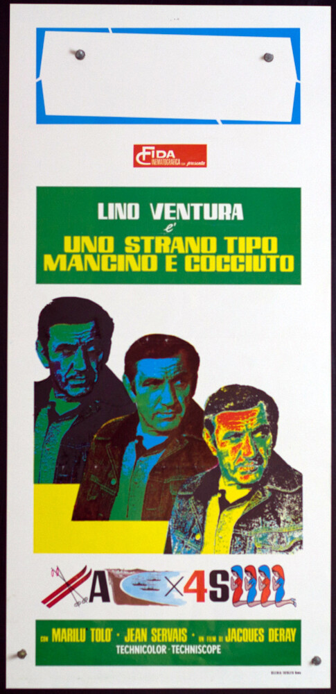 Locandina originale film Sciarada per quattro spie (1966) - Regia di Jacques Deray