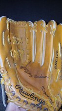 RAWLINGS- YOUTH BASEBALL GLOVE-RH THROWER-RICKEY HENDERSON MODEL -10.5"