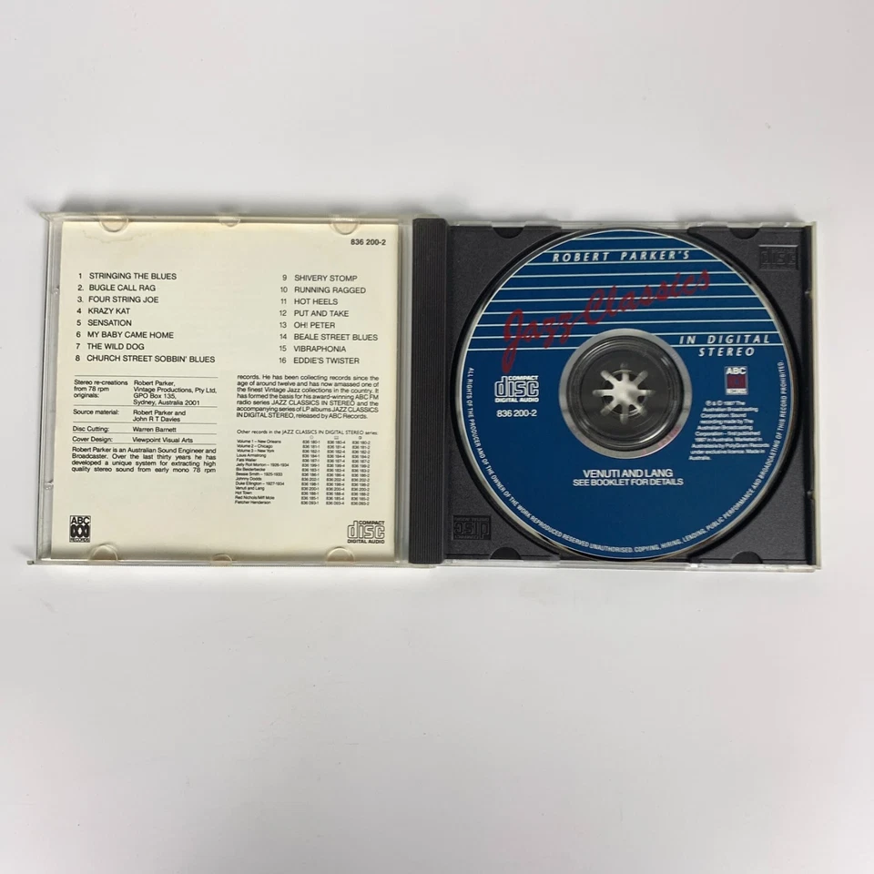 Jazz Classics Performances 1926-33 de Joe Venuti y Eddie Lang (CD 1987 ABC) Foto 2 de 4