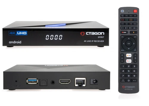 OCTAGON SPIRIT 4K UHD HDR10+ ANDROID TV OTT IP MEDIA STREAMING BOX 5G