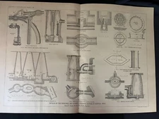 1896 Industrial Illustration/Drawing Drainage System of Newton, Mass.