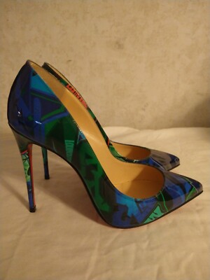 Christian Louboutinエナメルグリーン ハイヒール Christian Louboutin Sz 36 US 6 Pigalle Follie Metrograph