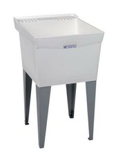 Fregadero de bañera termoplástico blanco grande de 20" x 24" para montaje en piso