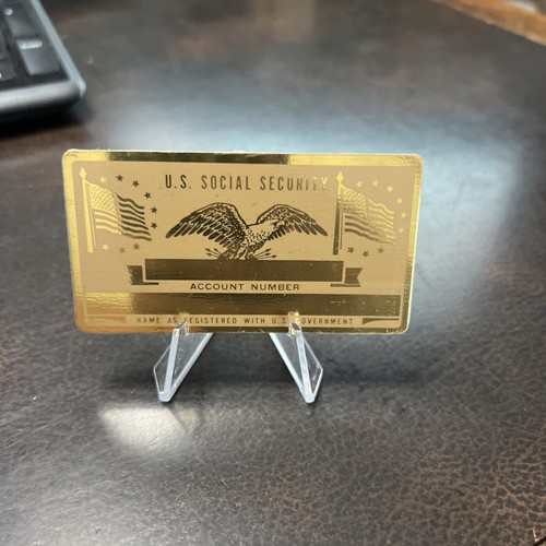 Vintage Brass / Metal Social Security Card eBay