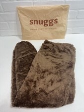 NEW - Snuggs Cozy Socks Thigh Grip Toe Cutouts - LIGHT BROWN leg warmers 50