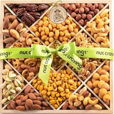 Gourmet Collection - Holiday Christmas Mixed Nuts Gift Basket 12 Assortments