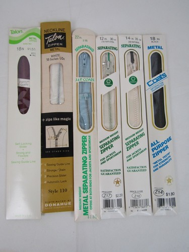 Lot 18 Vintage zippers Most used Various Brands, sizes Talon 60" Long Metal - Picture 7 of 8