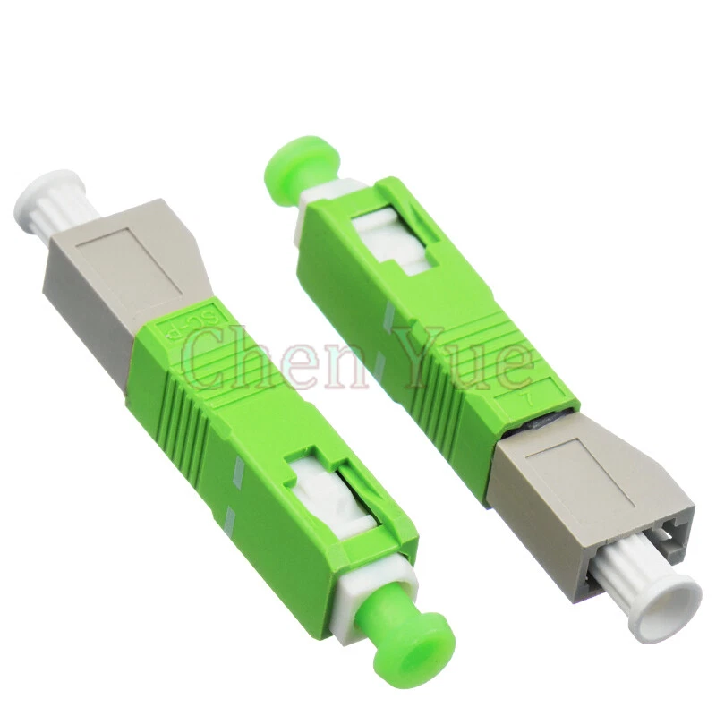 2pcs SC APC Male to LC UPC Female Hybrid Fiber Optic Adapter MM OM1 OM2 Flange - Image 3 of 4