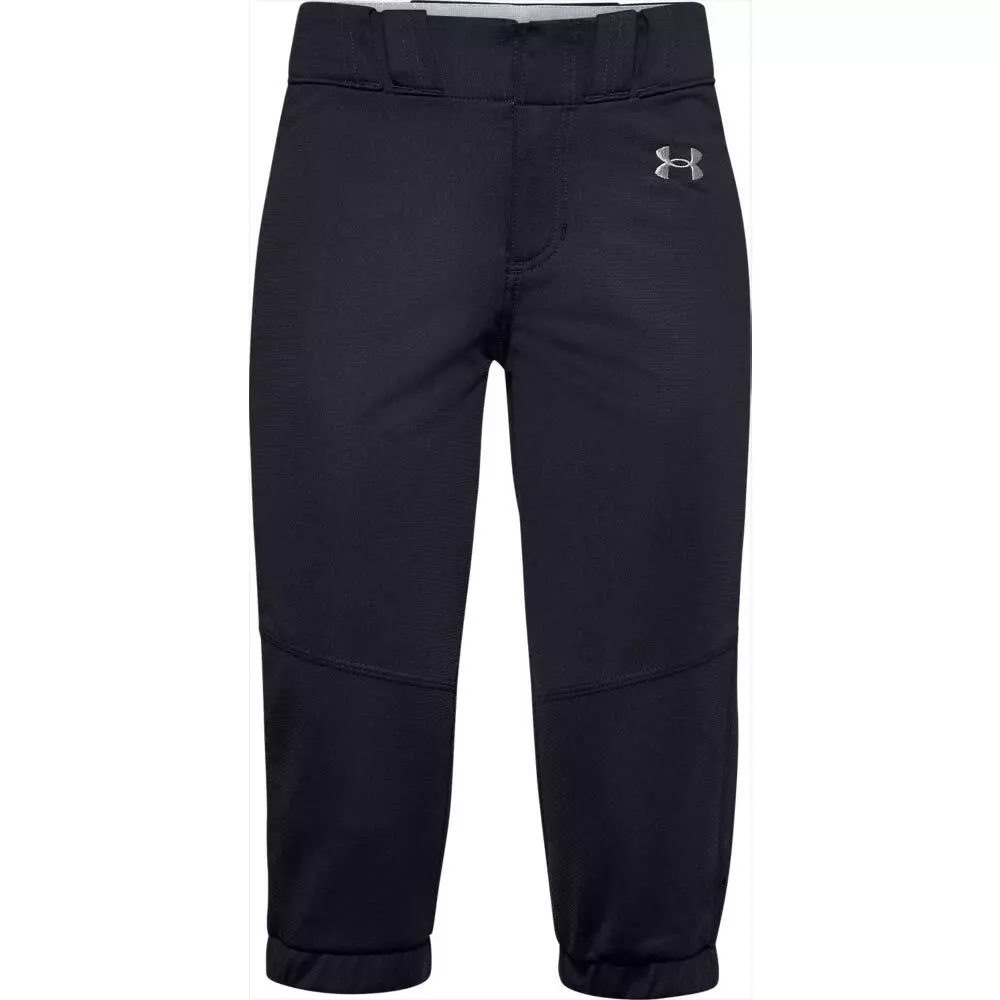 Under Armour Girls' Softball Pants Black (001)/Baseball Gray X-Large